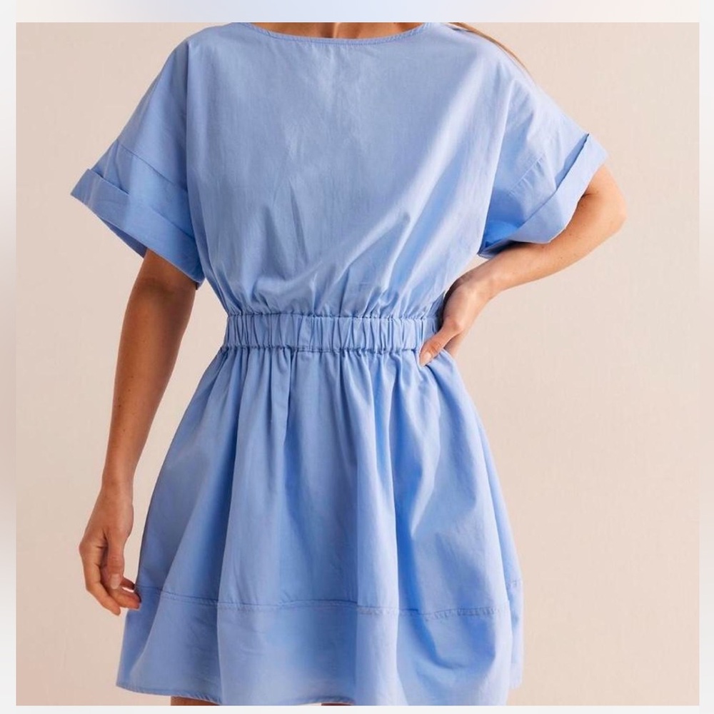 Free People Sky Blue Dress With Pockets.